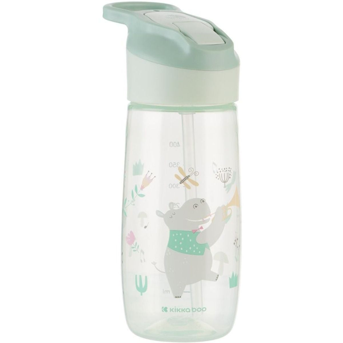 KikkaBoo Hrnek se silikonovým pítkem 450ml 12m+ Music Fest Mint