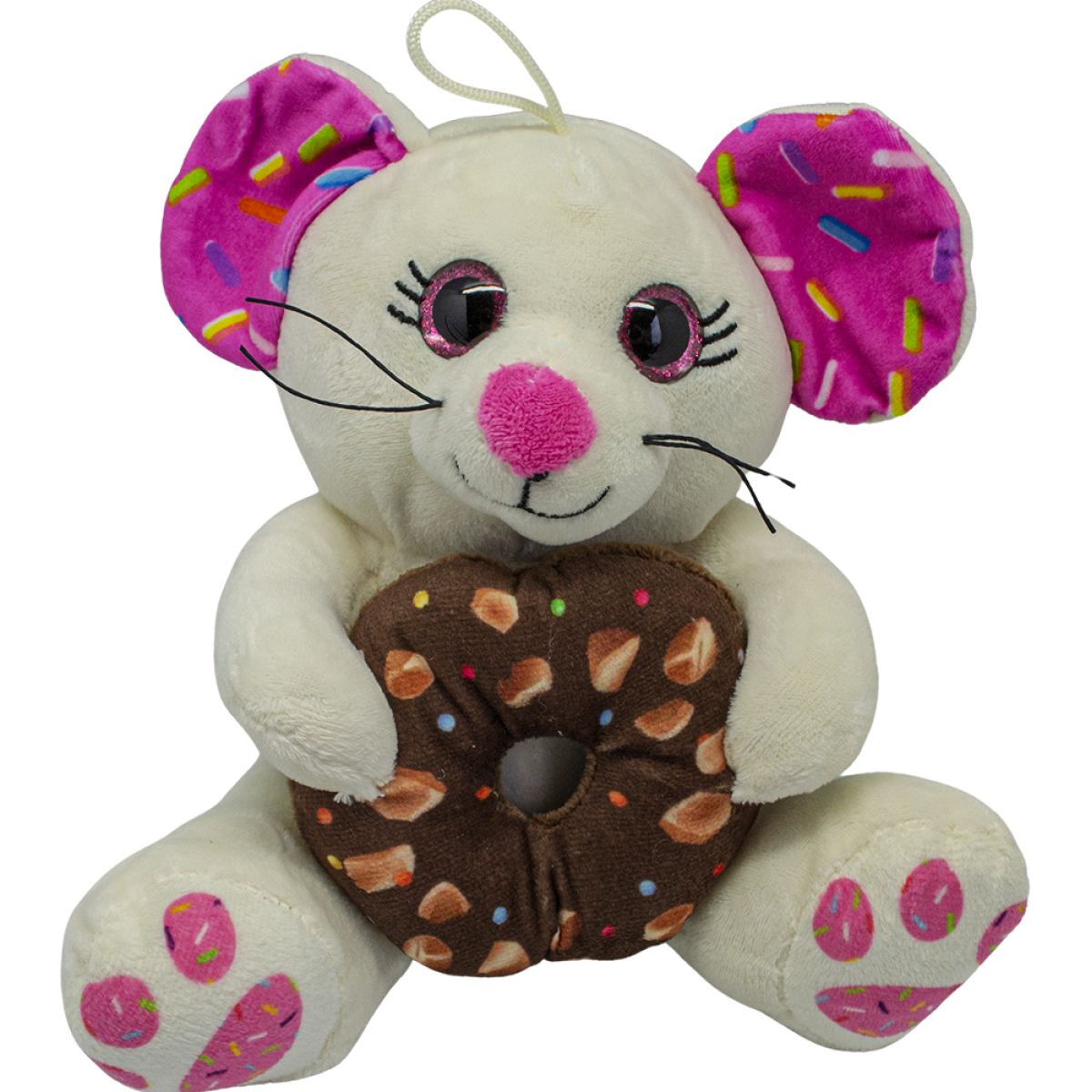 Sparkys Myš s donutem bílá 20 cm