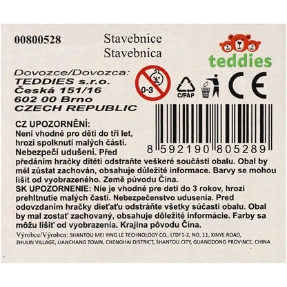 Teddies Stavebnice dům s pískem plast s doplňky v krabici 28x19x8cm