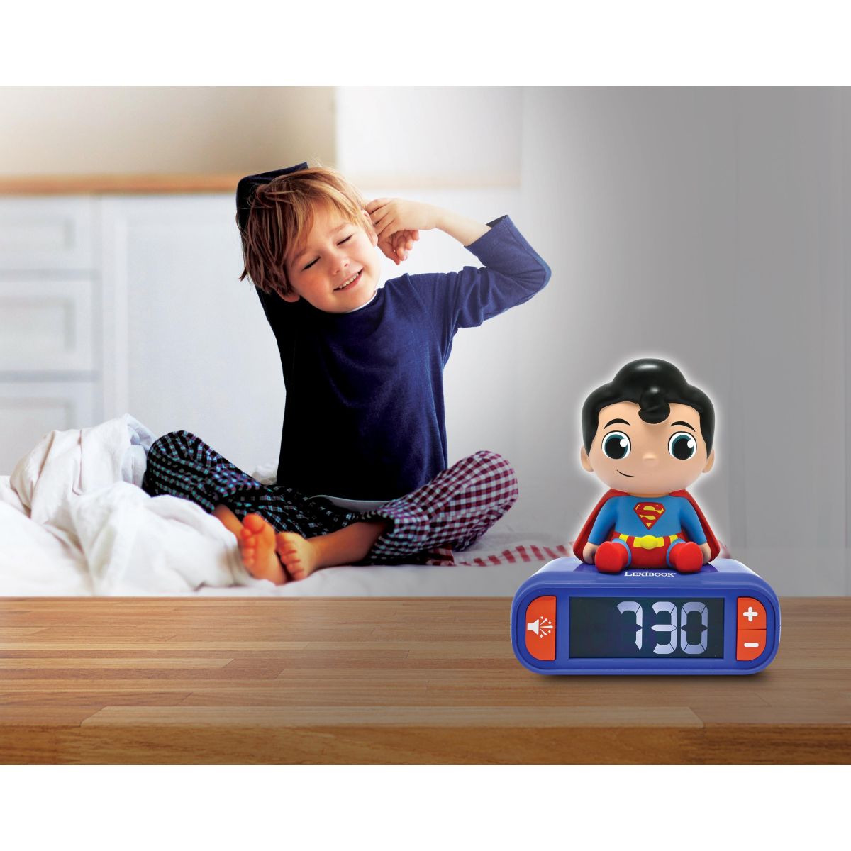 Lexibook Budík Superman se svítící figurkou