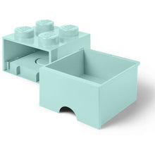 LEGO® úložný box 4 s šuplíkem 25 x 25 x 18 cm aqua