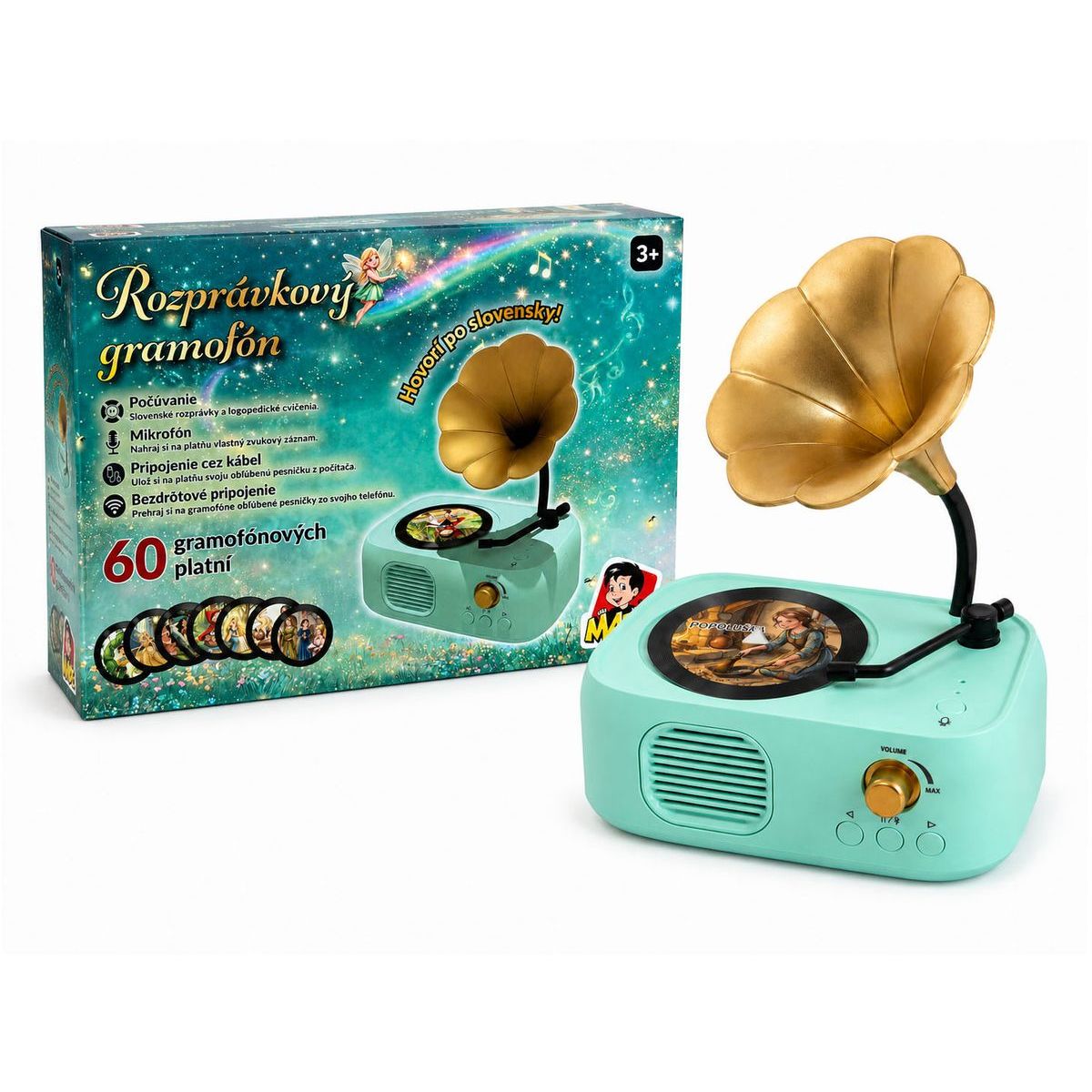 Kouzelný gramofon - 60 disků s pohádkami, písničkami a zvuky SK