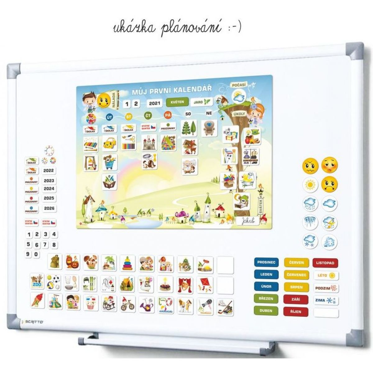 Kalendář magnetický - Školka 114 ks magnetek