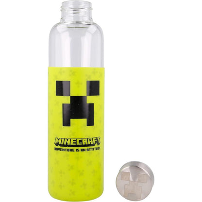 Skleněná láhev s návlekem Minecraft 585 ml