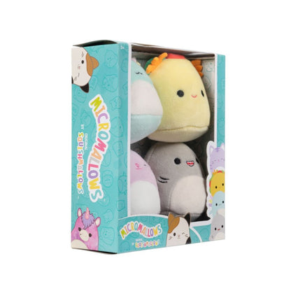 Squishmallows Micromallows 4Pack - Axolotl, Kočka, Taco, Žralok