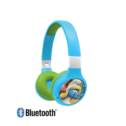 Lexibook 2v1 bluetooth skládací sluchátka Šmoulové s limitem hlasitosti