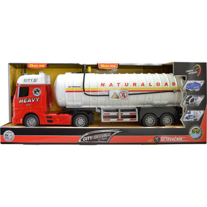 Sparkys CITY SERVICE CAR - 1:12 - Tahač s cisternou na zemní plyn (se zvukem a světly)
