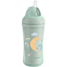 KikkaBoo Hrnek se silikonovým brčkem 220ml 8m+ Moony me Mint