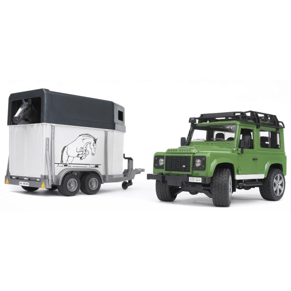 Bruder 02592 Land Rover + přepravník na koně