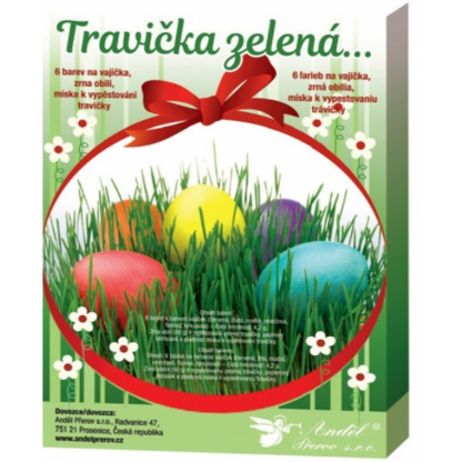 Sada k dekorování vajíček - travička zelená