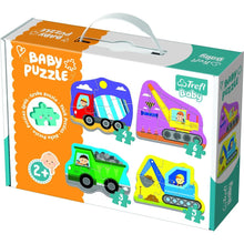 Trefl Puzzle baby 4 v 1 Stavební Auta 18 dílků
