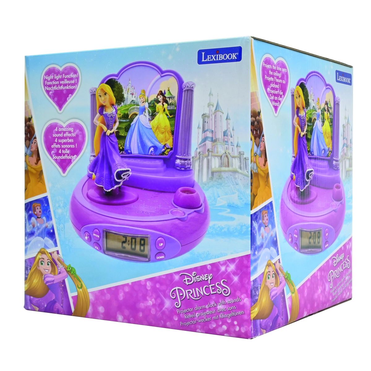 Lexibook 3D budík Disney princezny s projekcí času