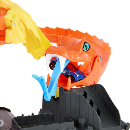 Mattel Hot Wheels City hladová kobra útočí na pizzerku