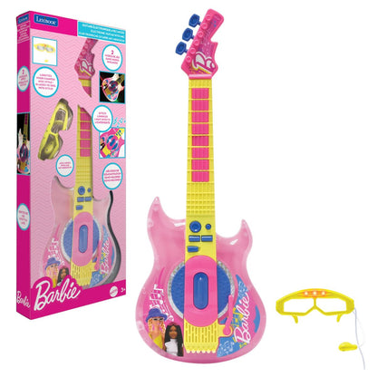 Lexibook Elektronická svítící kytara Barbie + brýle s mikrofonem