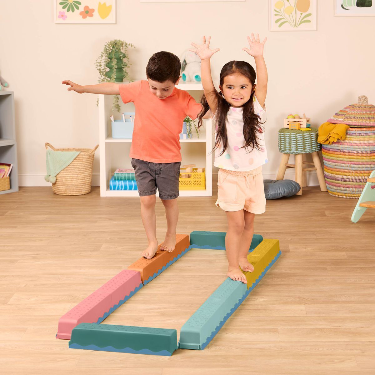 B-Toys Překážková dráha Balance & Hop 10 ks