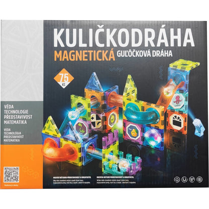 Alltoys Kuličkodráha magnetická se světlem 75 ks (277)