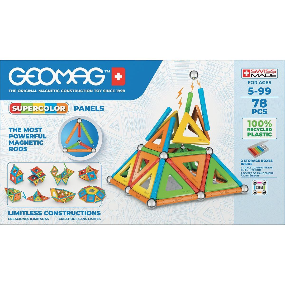 Geomag Supercolor recycled 78 dílků