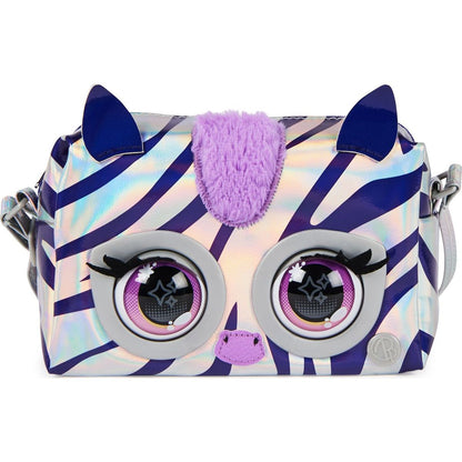 Purse Pets Metalická interaktivní kabelka zebra