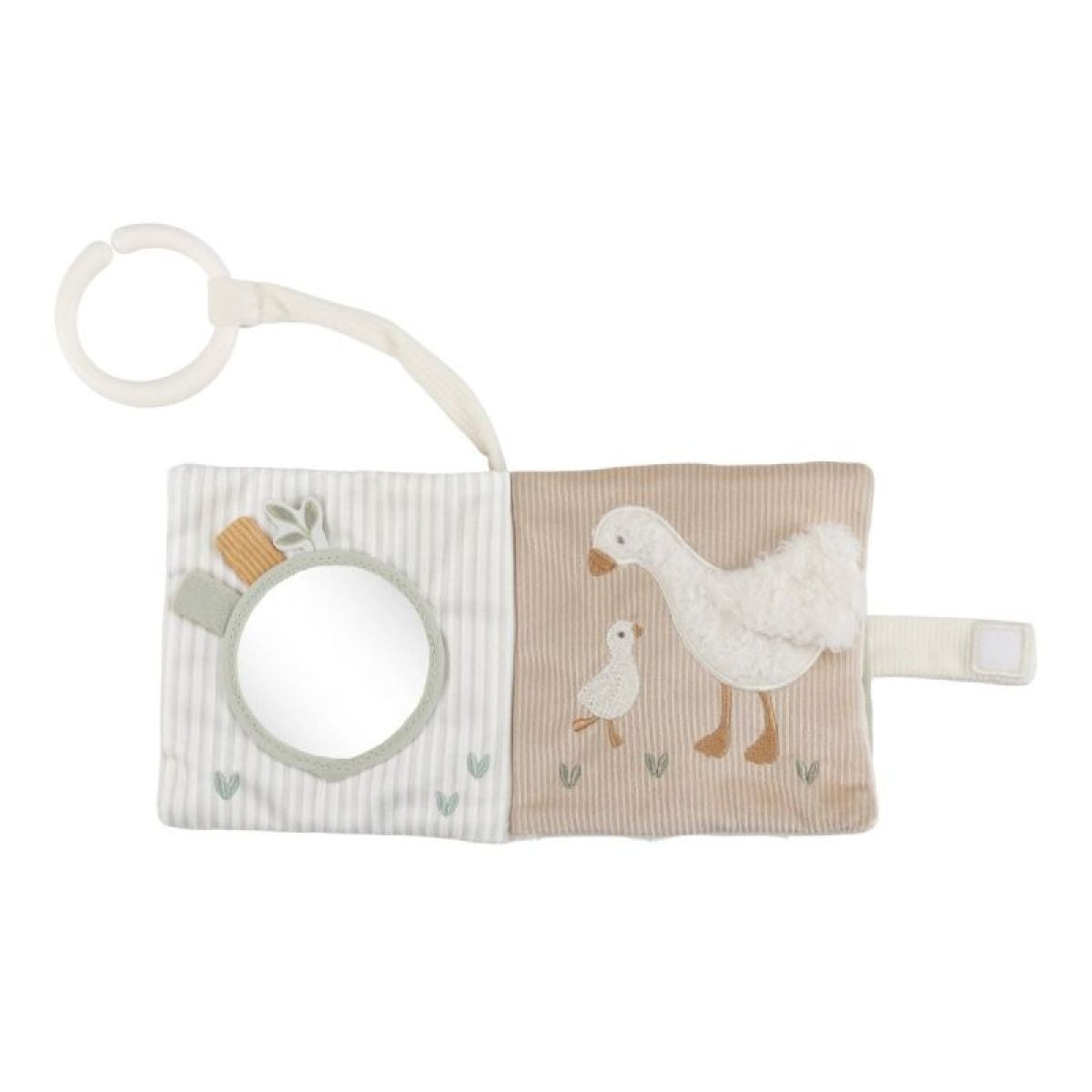 Little Dutch Závěsná textilní knížka s aktivitami Newborn Naturals