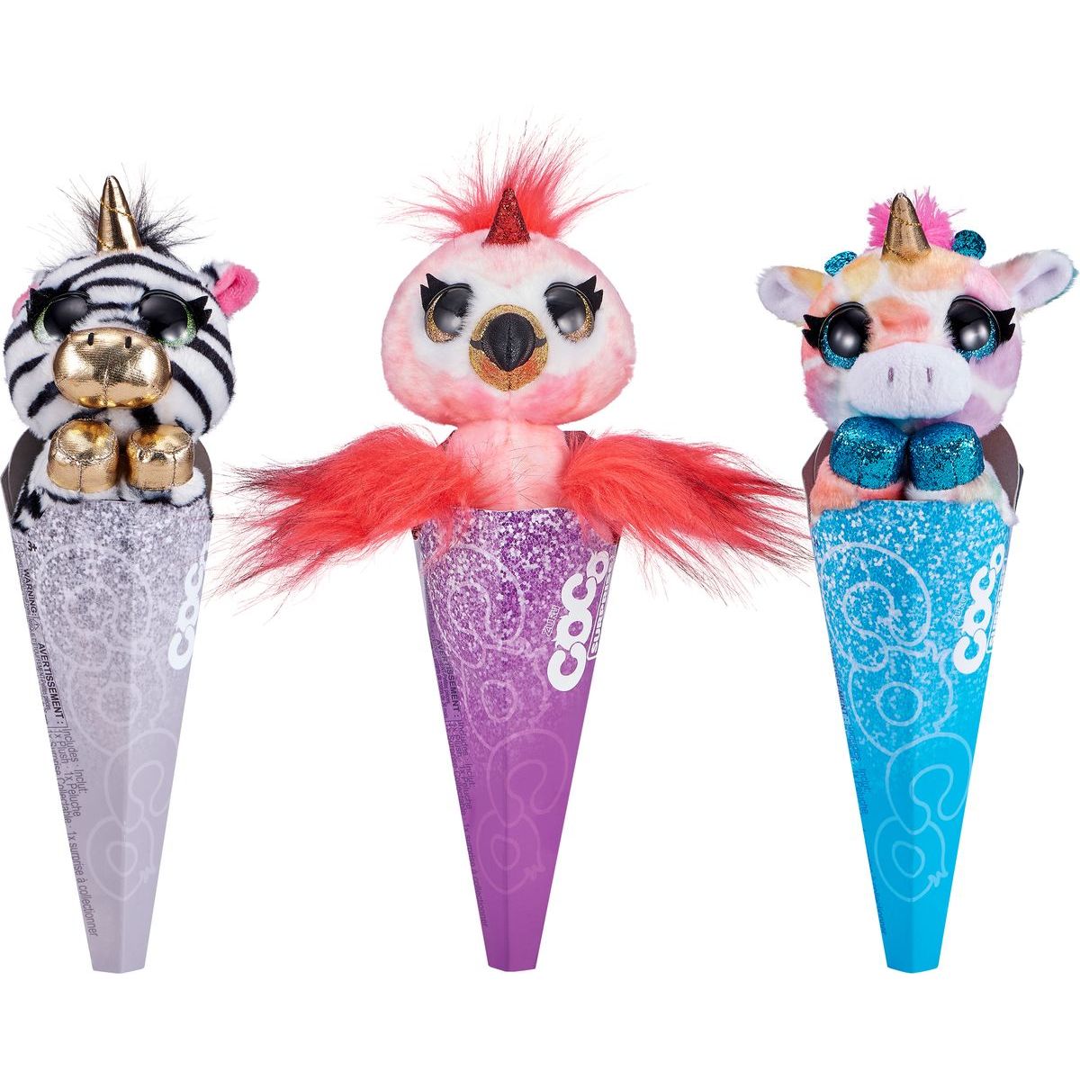 COCO Fantasy plyšové zvířátko s překvapením plameňák 24 cm