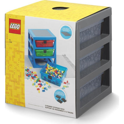 LEGO® organizér se třemi zásuvkami tmavě šedá