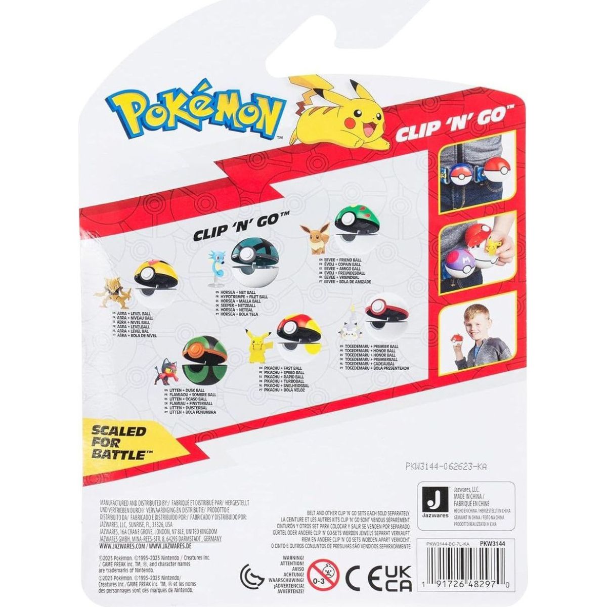 Jazwares Pokémon Clip N Go Poké Ball Litten a Dusk Ball