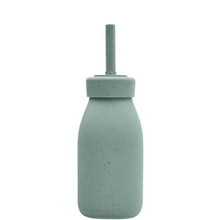 KikkaBoo Láhev s brčkem Platinum Silicone Sage