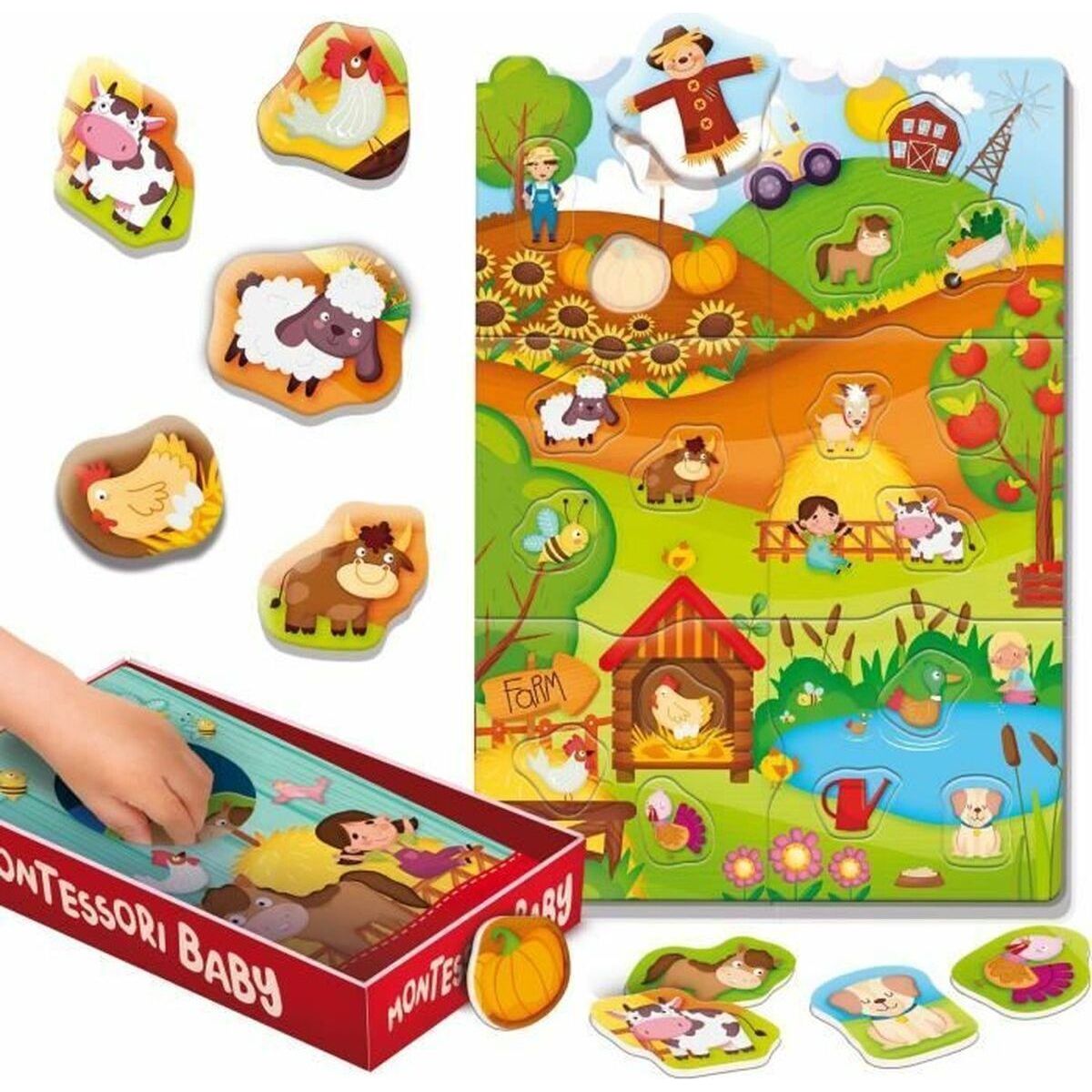Liscianigiochi Montessori baby box vkládačka farma