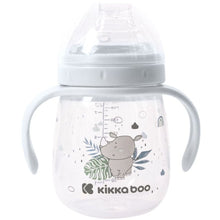 KikkaBoo Hrnek se silikonovým pítkem 240ml 6m+ Savanna Blue