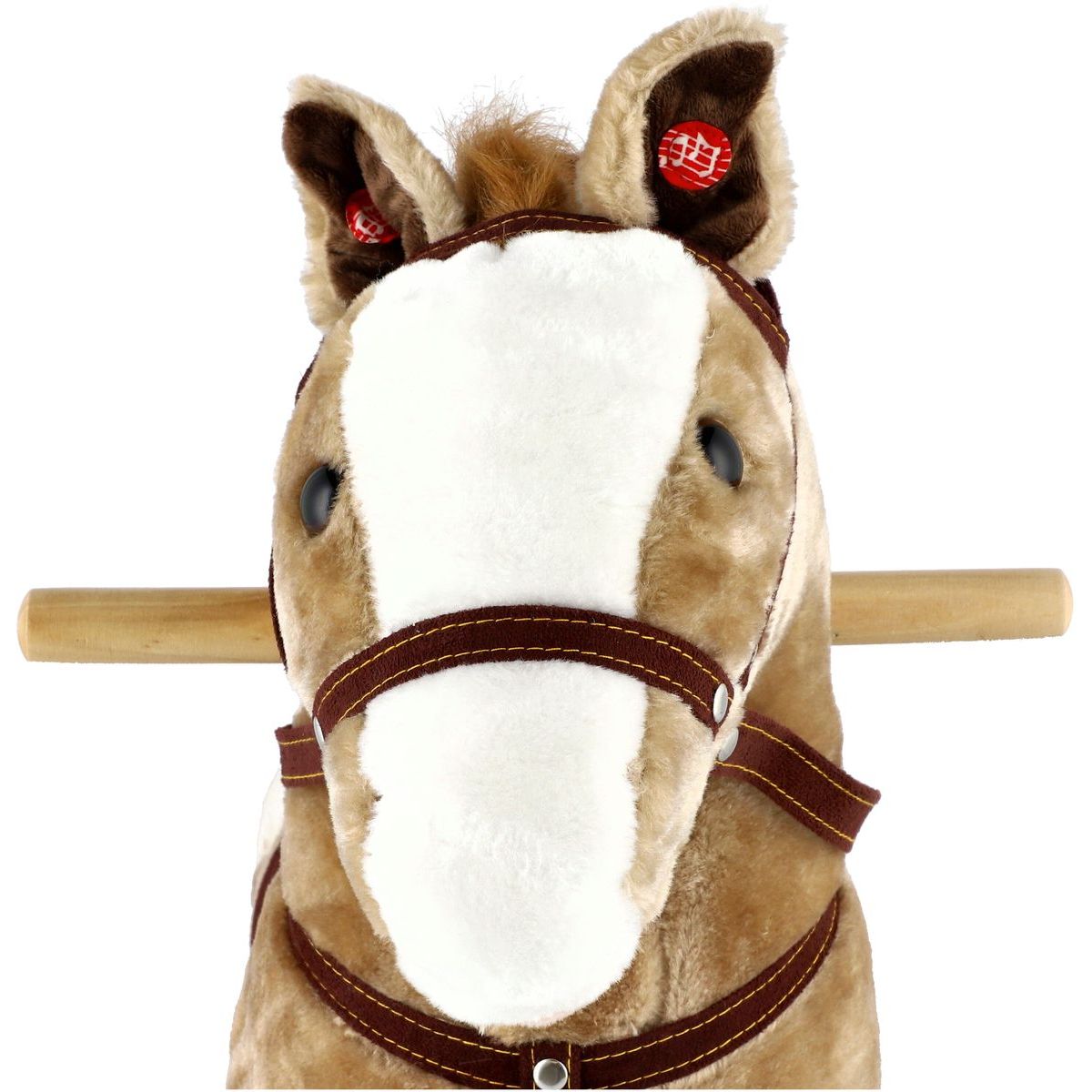 Teddies Kůň houpací světle hnědý plyš 71cm