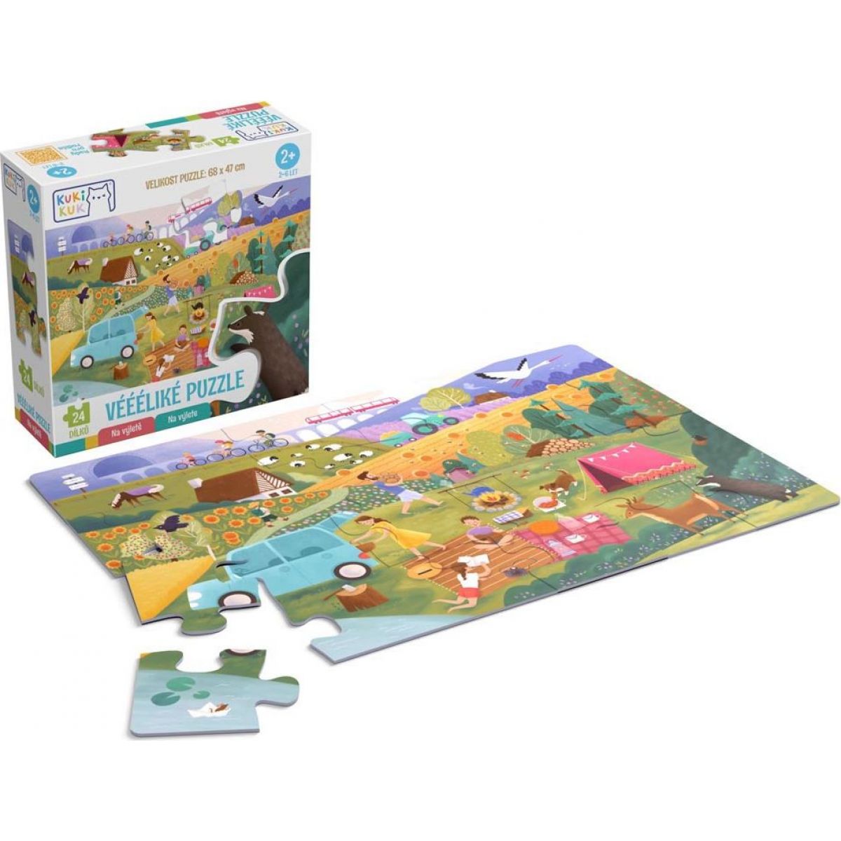 KukiKuk - Véééliké puzzle Na výletě