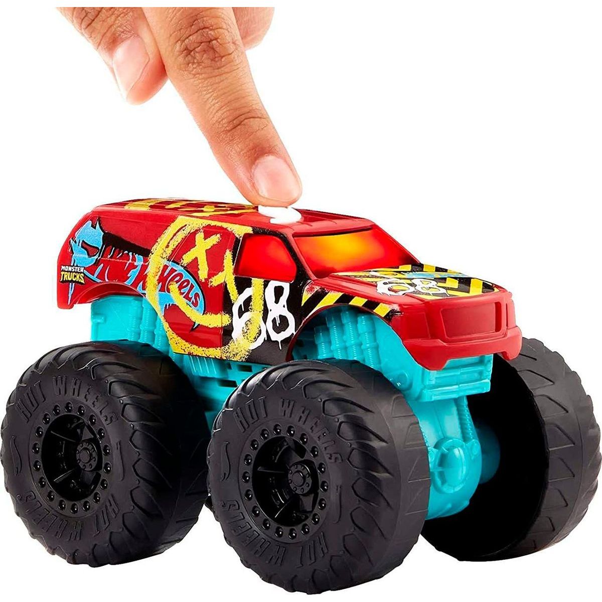 Hot Wheels Monster Trucks svítící a rámusící vrak Demo Derloy