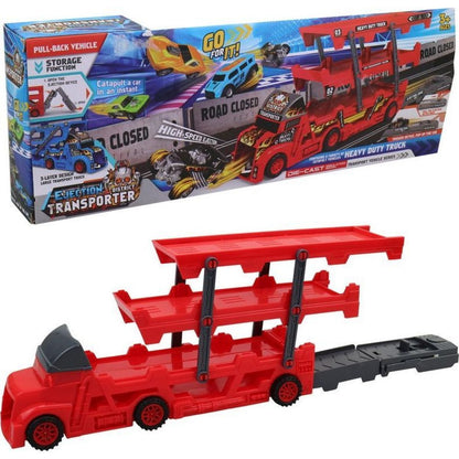 MaDe Auto nákladní na přepravu 6 aut, 45 cm - modrý