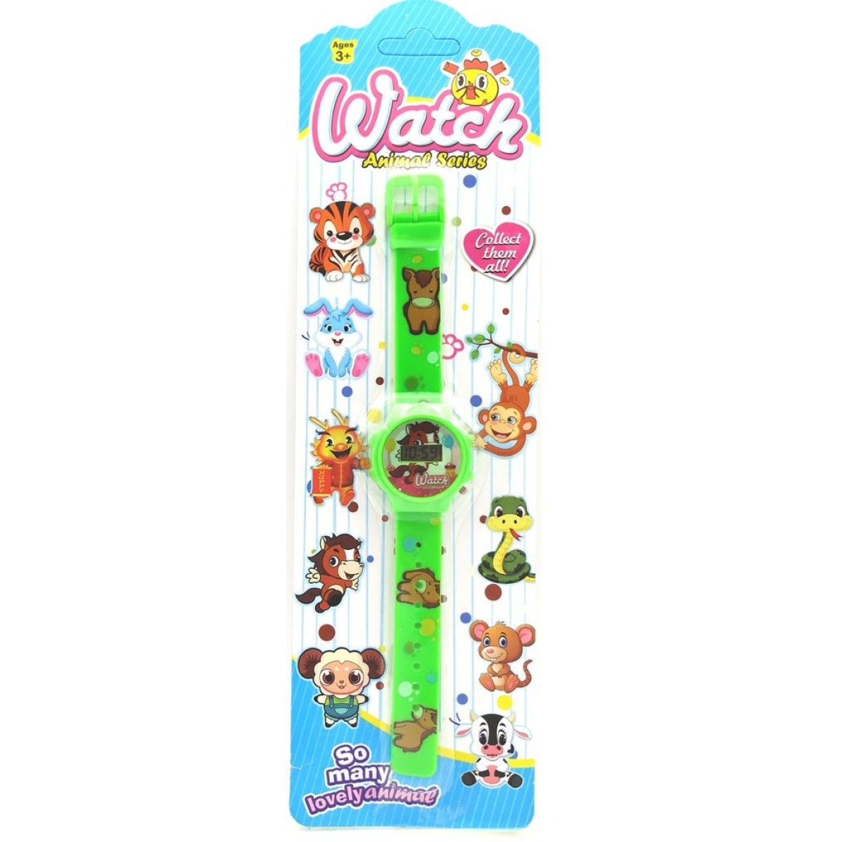 Sparkys Digitální hodinky zvířátka 20,5 cm zelené