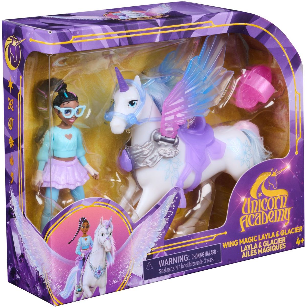 Spin Master Unicorn academy kouzelná křídla glacier & layla 11cm