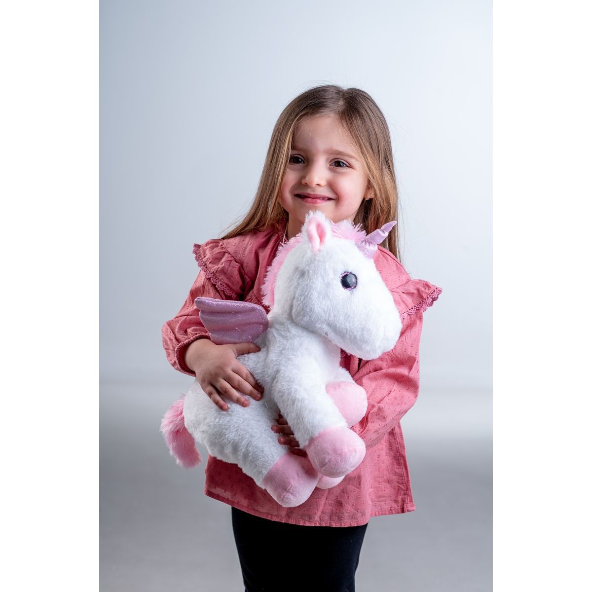 Plyšový Snílek jednorožec s křídly 38 cm