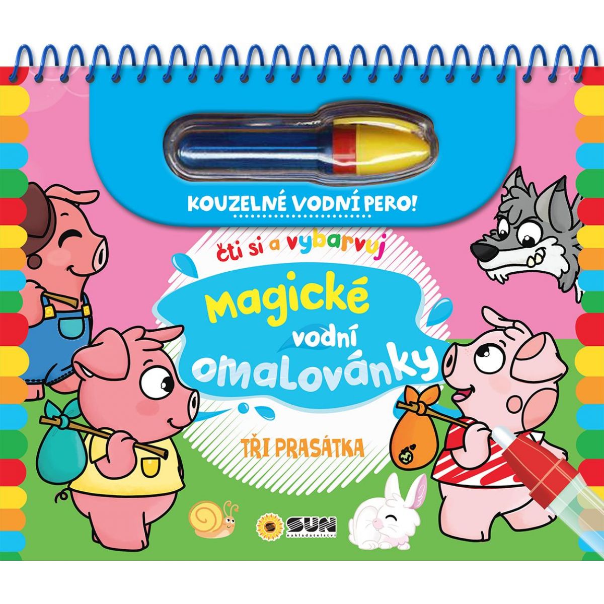 SUN Vodní malování: Tři prasátka