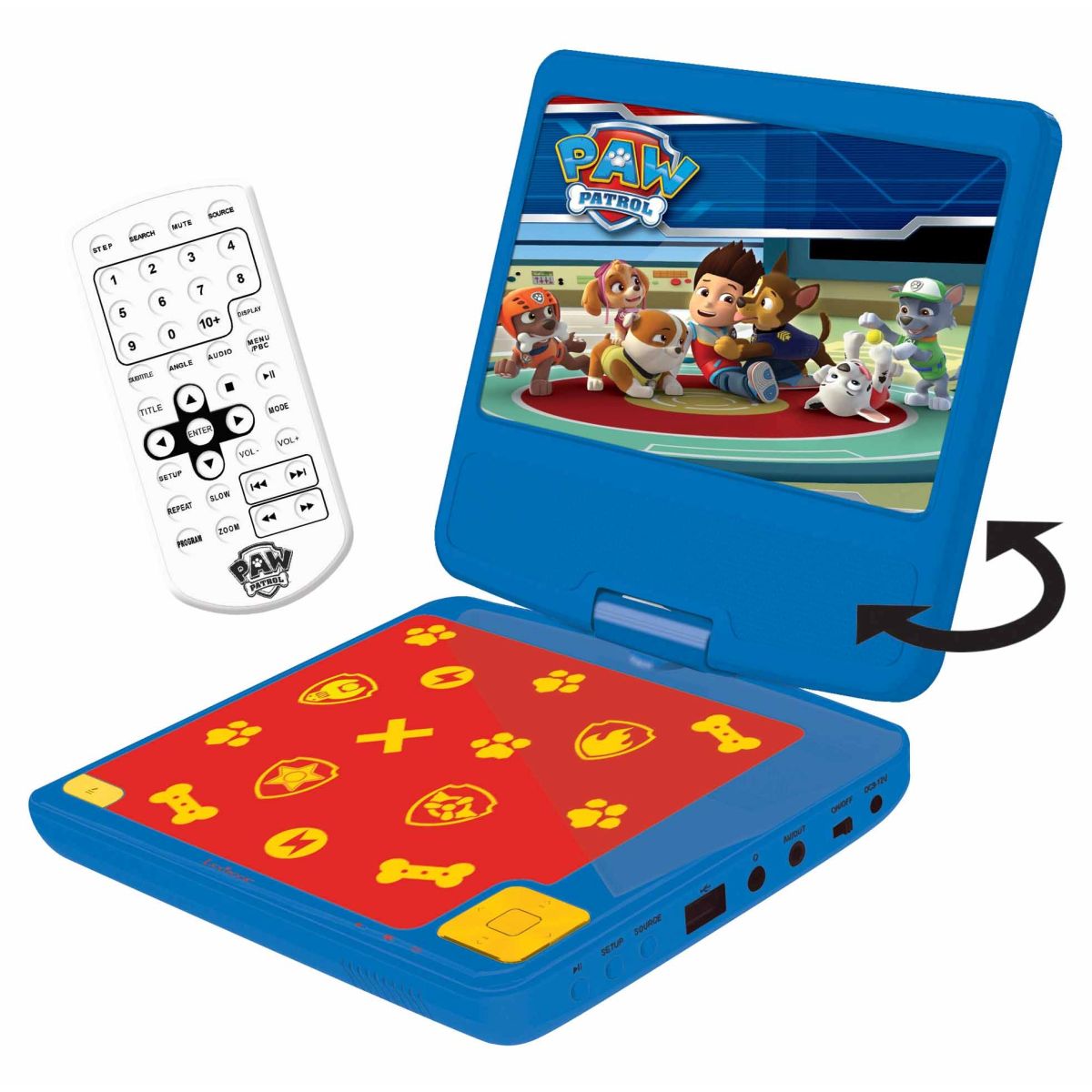 Lexibook Přenosný DVD přehrávač 7 palců Tlapková Patrola