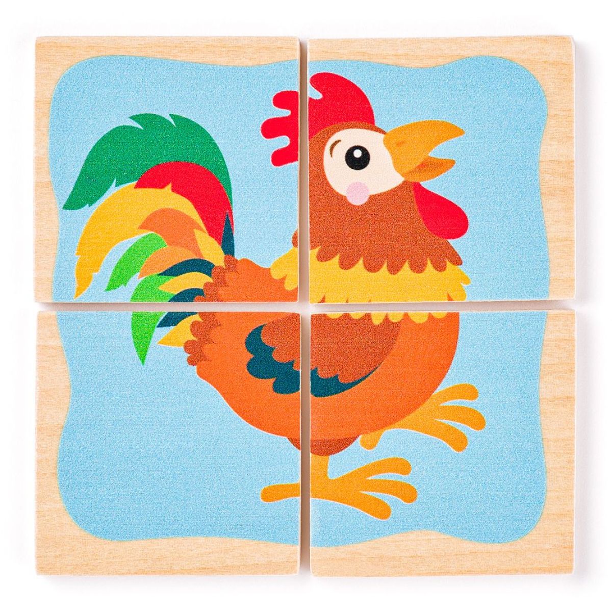 Woody Minipuzzle - Zvířátka v dř. krabičce