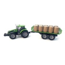Alltoys Traktor na setrvačník s valníkem a s sudy zelený