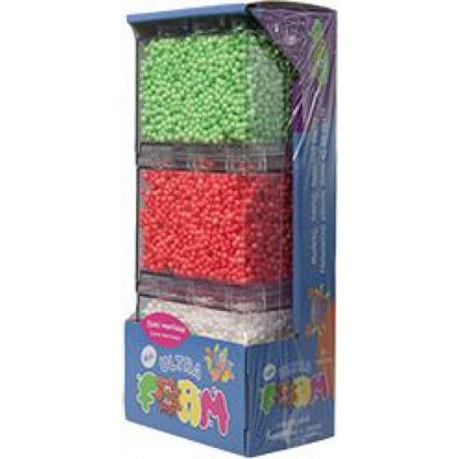 Ultra Foam mini balení 3 ks - zelená, červená, bílá modelovací hmota