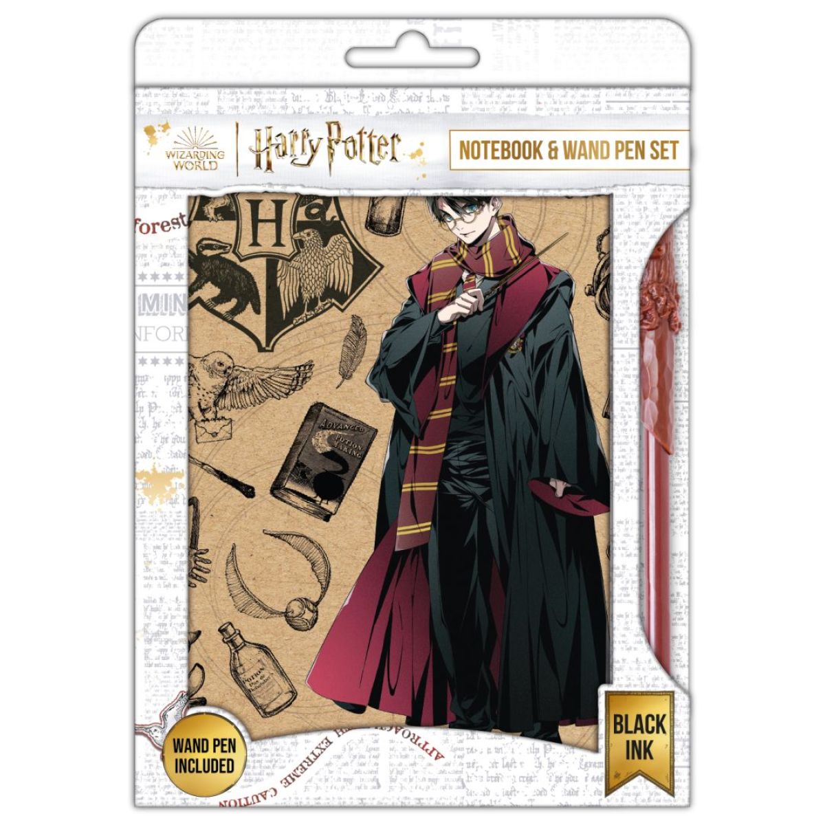Bluesky Harry Potter Blok s perem Navy & Gold