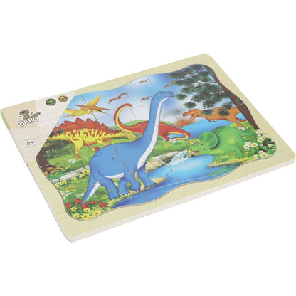 BABU - Dřevěné puzzle dinosaurus - 24 dílků