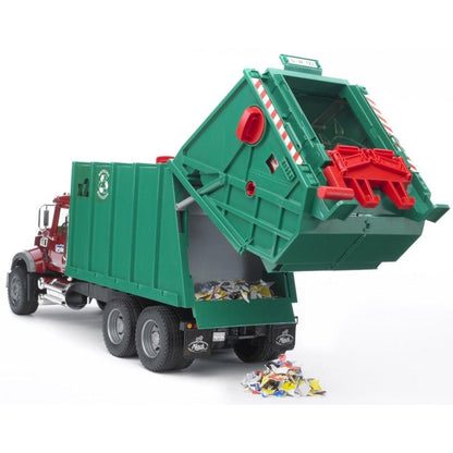 Bruder 02812 Nákladní auto MACK Granit popelář zelený