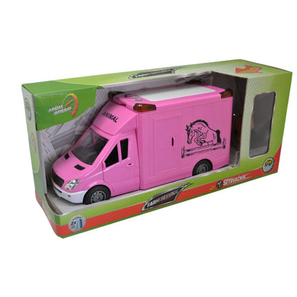 Sparkys CITY SERVICE CAR - 1:14 Transport koní - růžový
