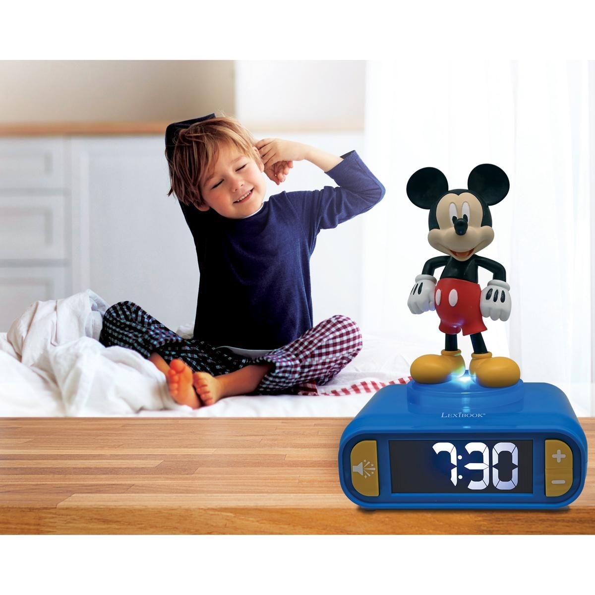 Lexibook Budík Mickey se svítící figurkou