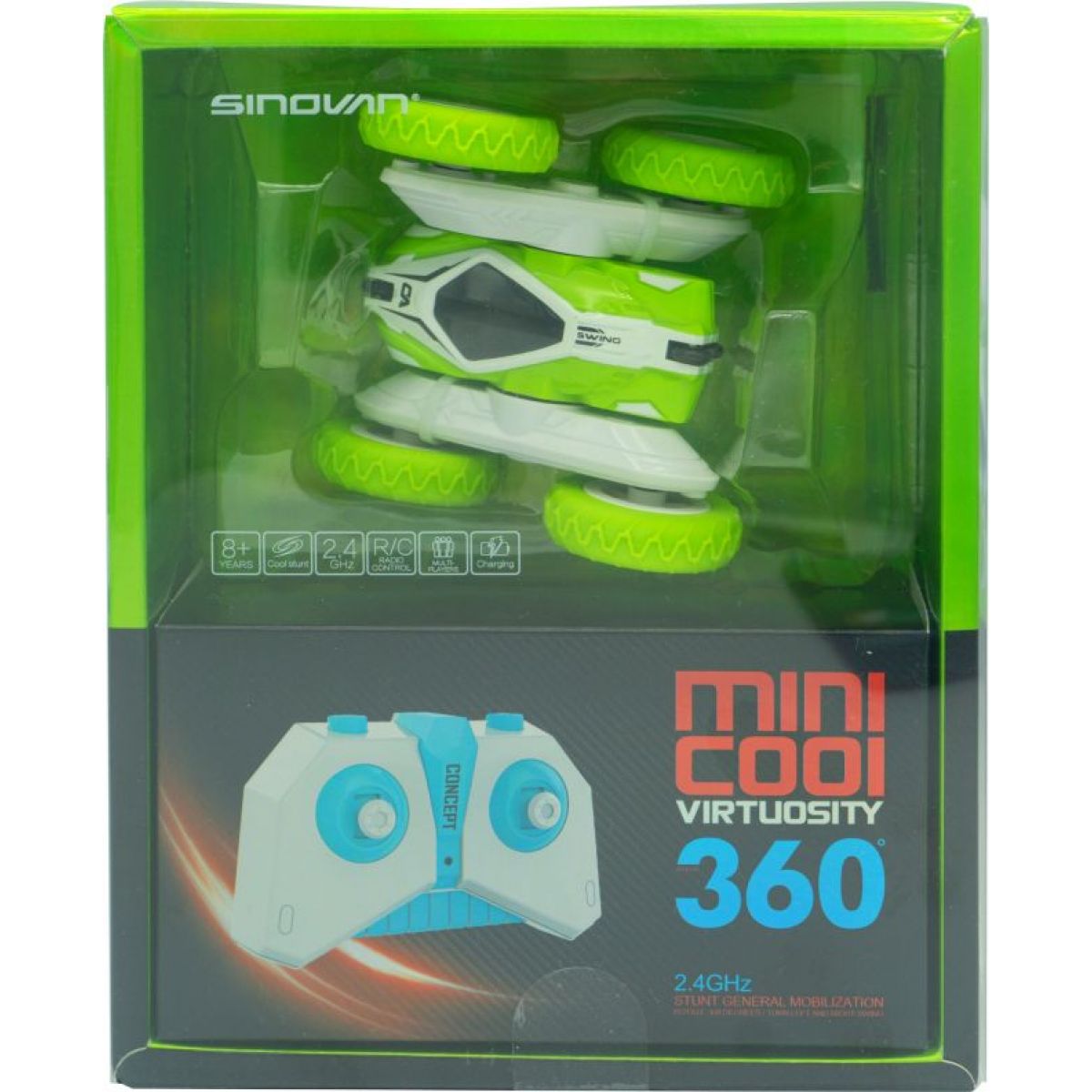 Alltoys Kaskadérské RC auto mini zelené