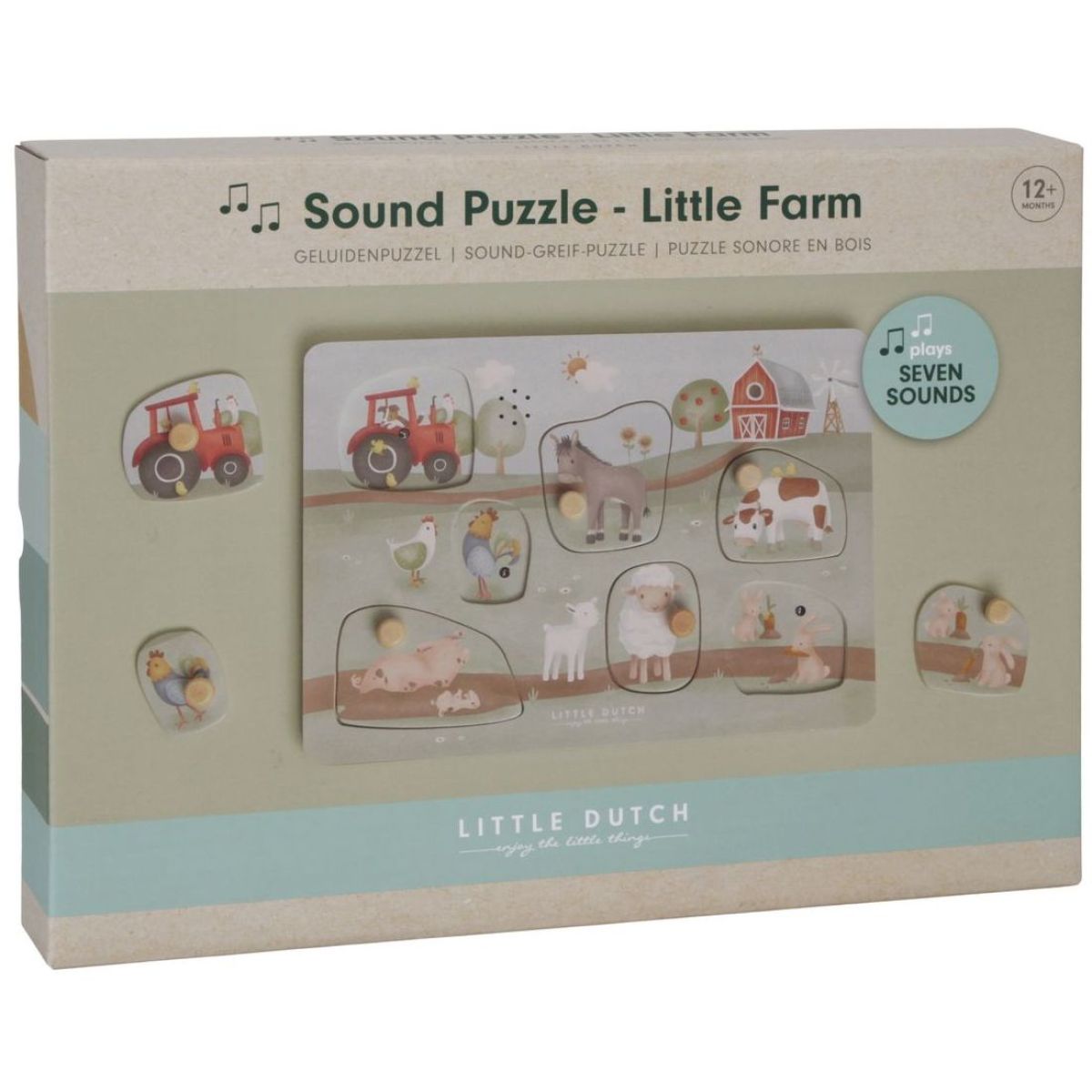 Little Dutch Vkládací puzzle se zvukem Farma