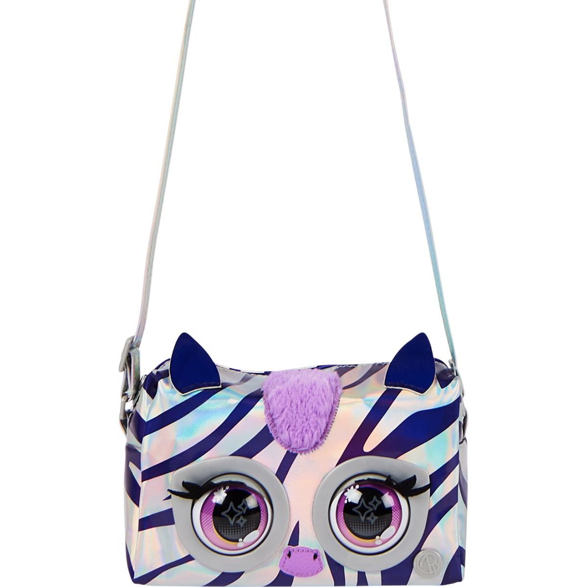 Purse Pets Metalická interaktivní kabelka zebra