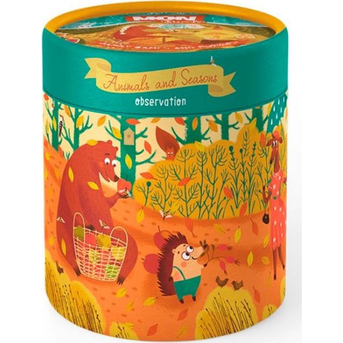 DoDo Didaktický tubus puzzle a aktivity Zvířata a roční období
